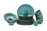 Glossy Green Forest 33 PC. DINNER SET