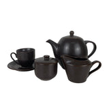 Tea Set OF 17pc. TS1 - MATTE DARK BROWN