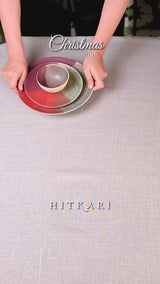 Hitkari Porcelain Art Deco Dinner Set, 4Pcs